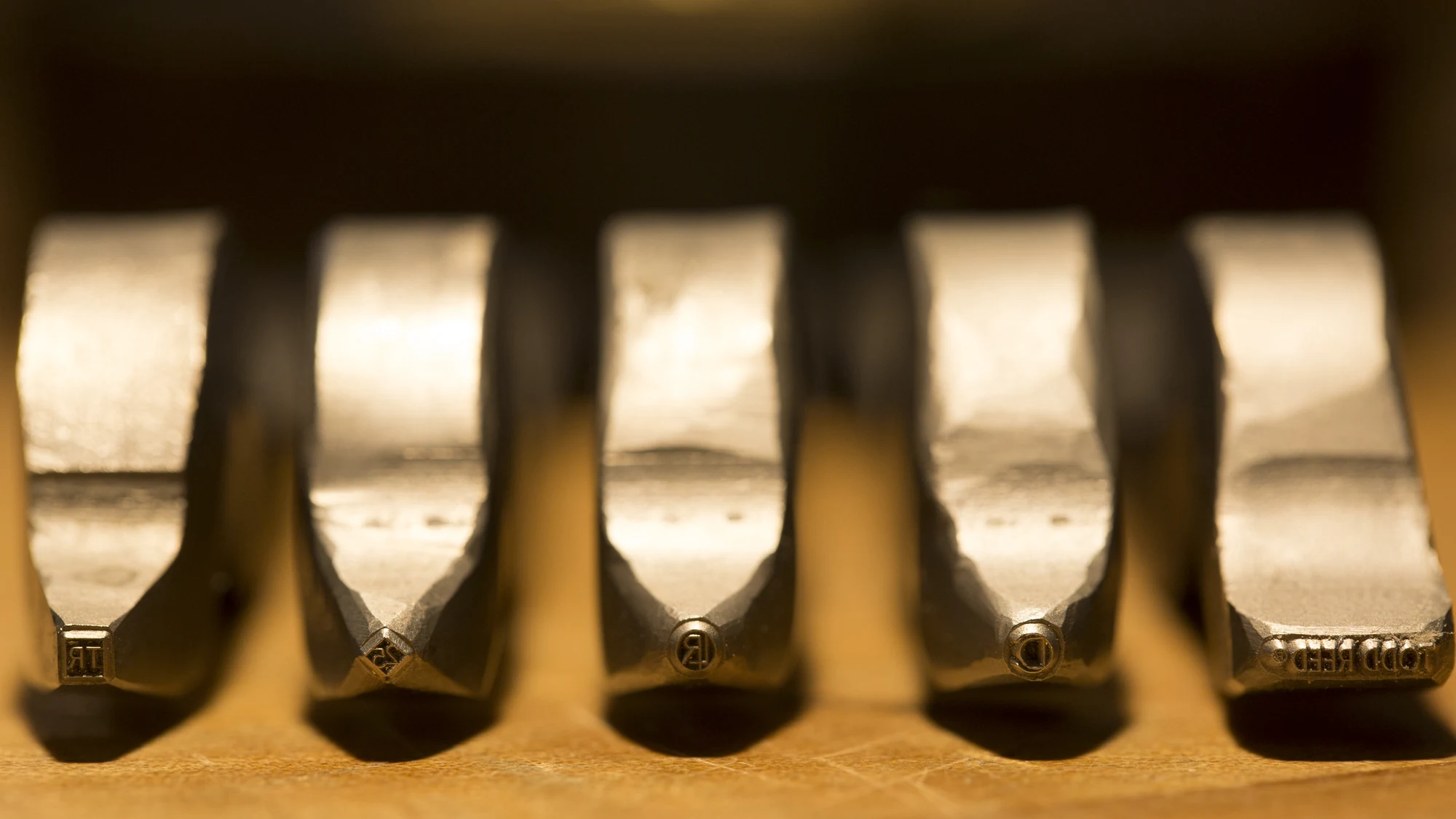 Jewelry hallmark stamps used for purity verification